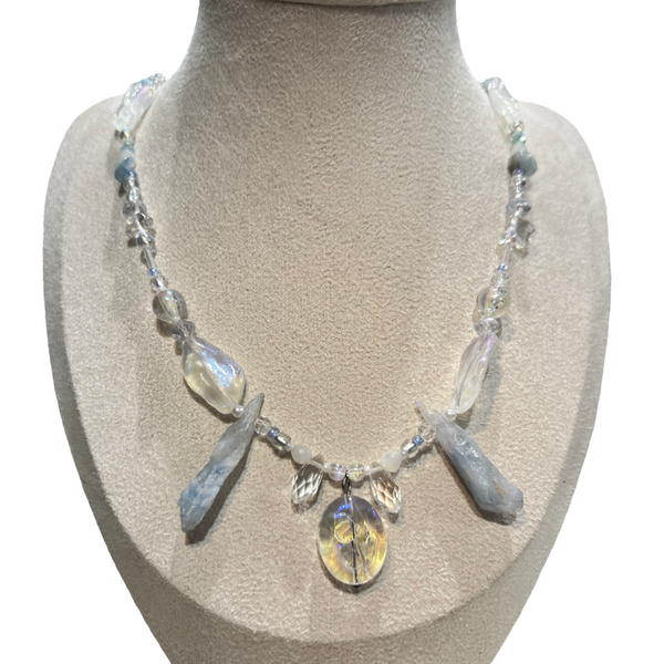 Icy Tulip Beaded Necklace