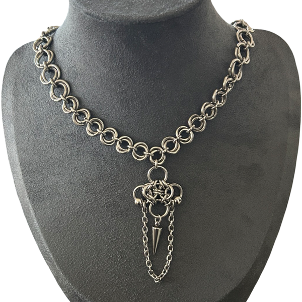 Handmade Chainmail Cross Necklace