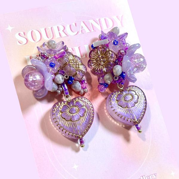 Purple Bloom Earrings