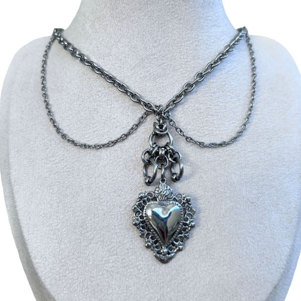 Handmade Heart Burning Necklace
