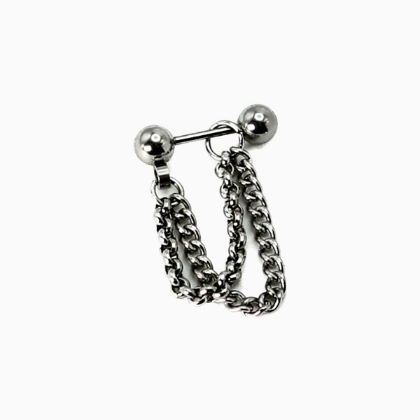 Sliver Chain Barbell Stud
