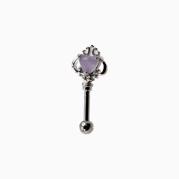 Double Sided Heart Wand Barbell Stud
