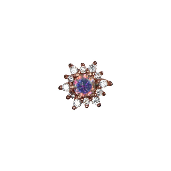 Crystal Snow Flake Cartilage Barbell Stud