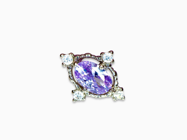Purple Magic Mirror Cartilage Barbell Stud
